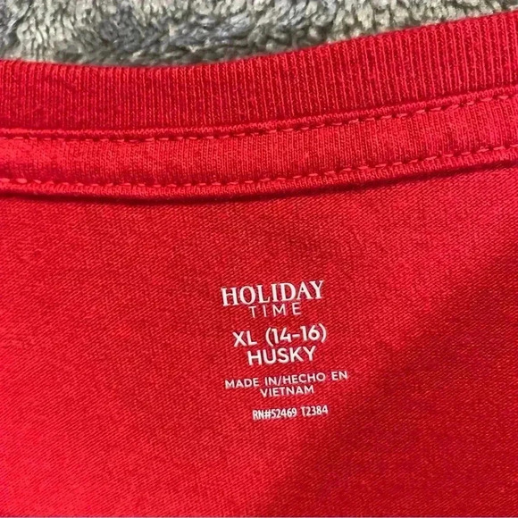 Santa Claus is Coming to Town long sleeve T-shirt boys size 14/16 husky - Picture 4 of 5